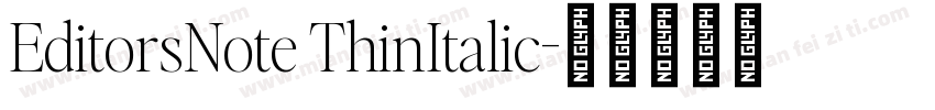 EditorsNote ThinItalic字体转换